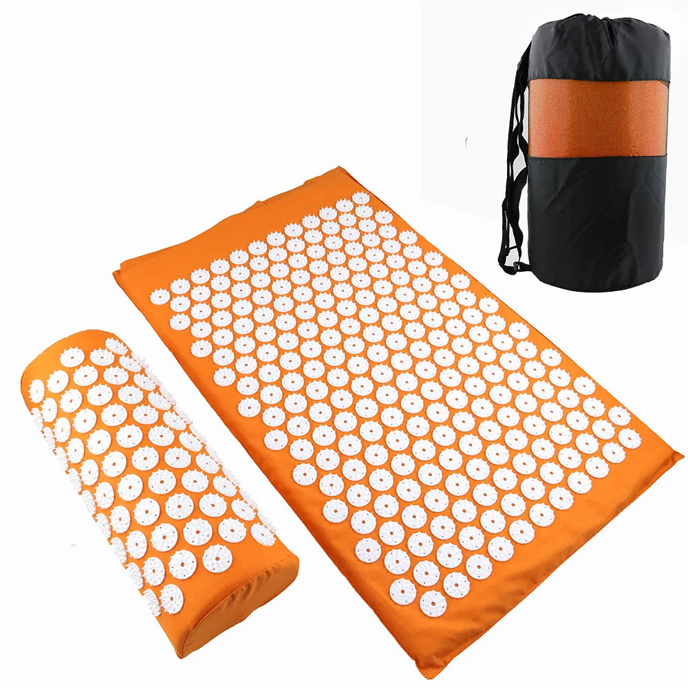 Lumé Relief acupressure mat and pillow with carry bag