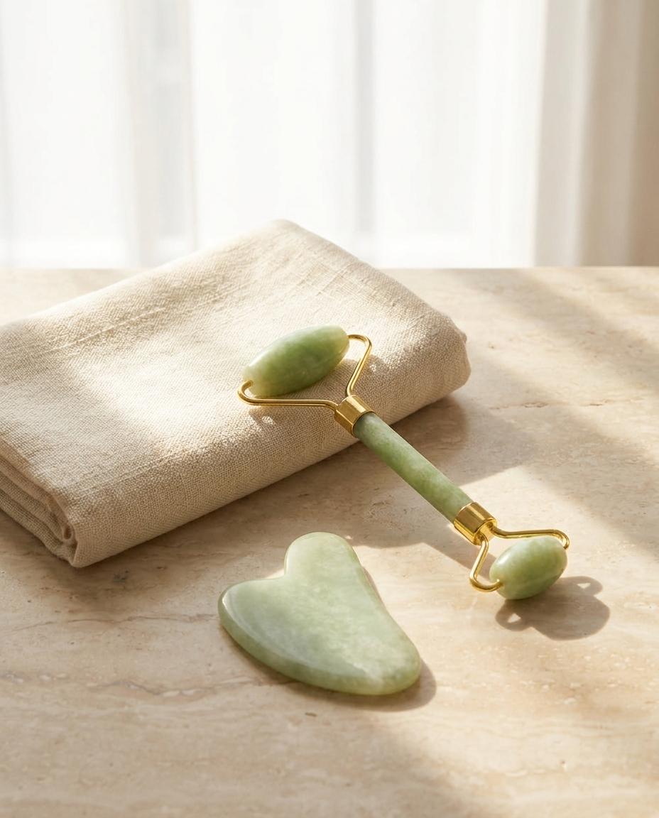 Lumé Glow Ritual Set jade roller and gua sha